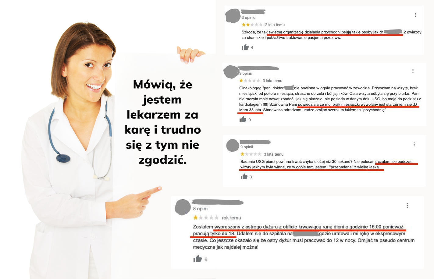 Gabinety medyczne pod ostrzałem. Czego dotyczą negatywne opinie pacjentów w branży medycznej?